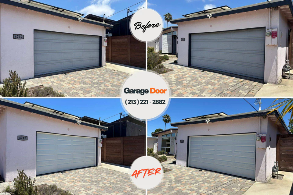 Before and after: garage door repair Bloomfield, KY